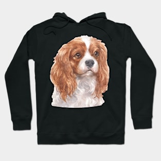 Cavalier King Charles Spaniel Watercolor Art Hoodie